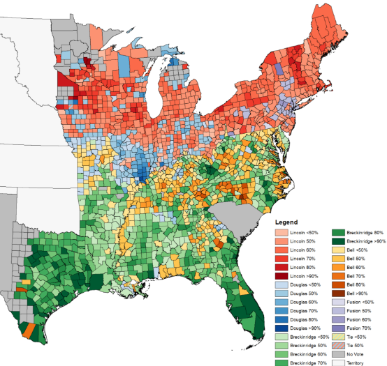 election of 1860 map worksheet